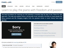Tablet Screenshot of pianoforlife.com